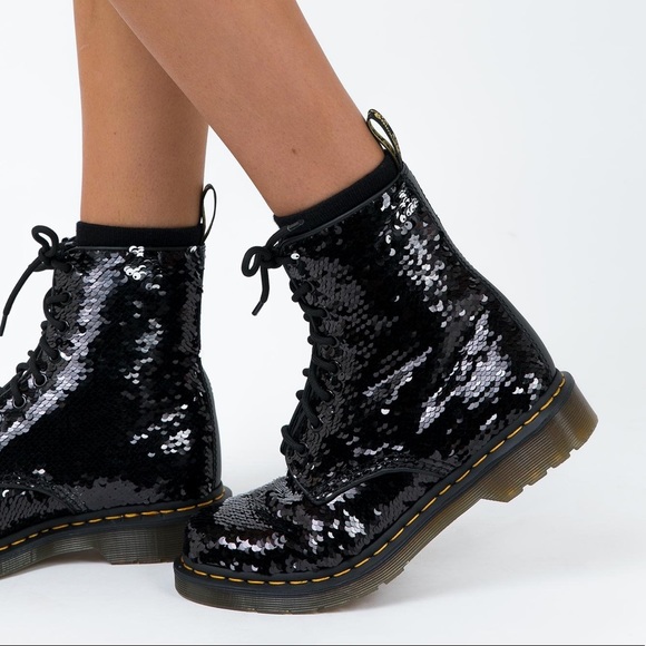 sequin doc martens